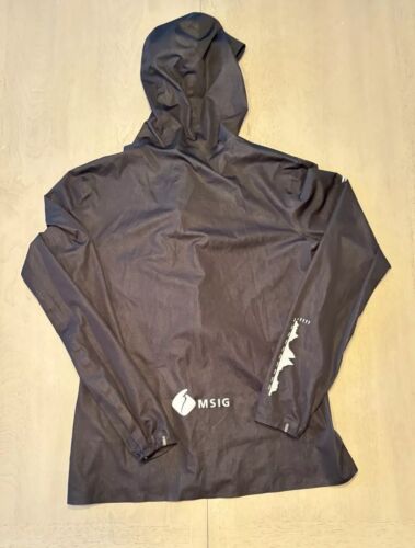 Uglow Men's Black Long Sleeve MSIG Full Zip Hooded Trail Running Jacket Small - Picture 2 of 4