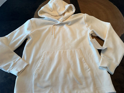 NWT Athleta Retroplush Hoodie Sweatshirt Womens S CREAM WHITE Pullover Fleece
