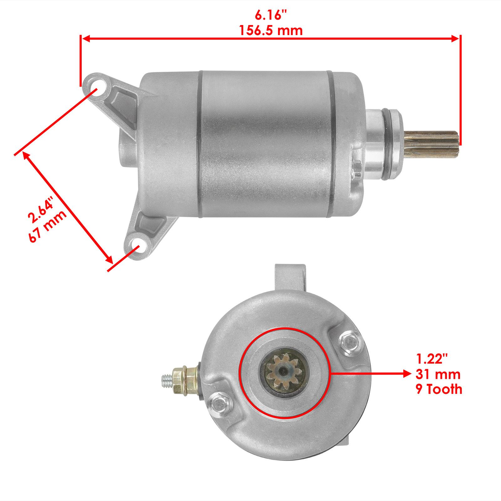 Starter & Solenoid for Yamaha YFZ450 YFZ45 YFZ 450 2004 2005 2006 20072013