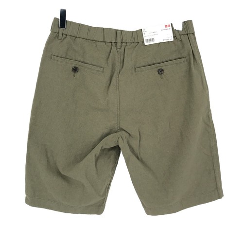 Uniqlo Stretch Easy Shorts Mens S Seersucker Navy Blue 8'' (27-30