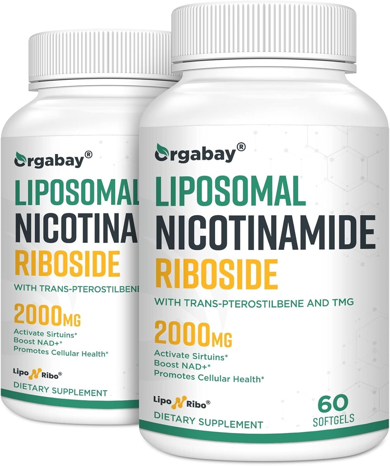 Trusted NAD+ Support with Nicotinamide Riboside, TMG & Pterostilbene - 2 Bottles