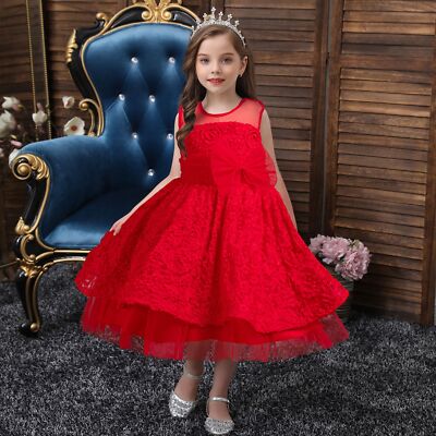 open lace back dress Eden girls midi Christmas dress – Red cotton holiday dress with bow back –  A Little Lacey