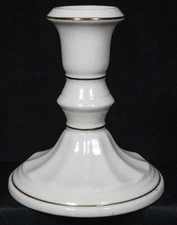 Lenox USA Classic Collection Single Candlestick Ivory Gold Trim 4 3/4"