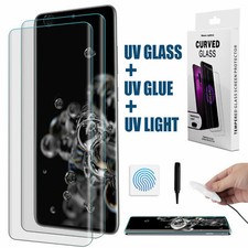 For Samsung S25 Ultra/S24/S23 UV Liquid Full Tempered Glass Screen Protector