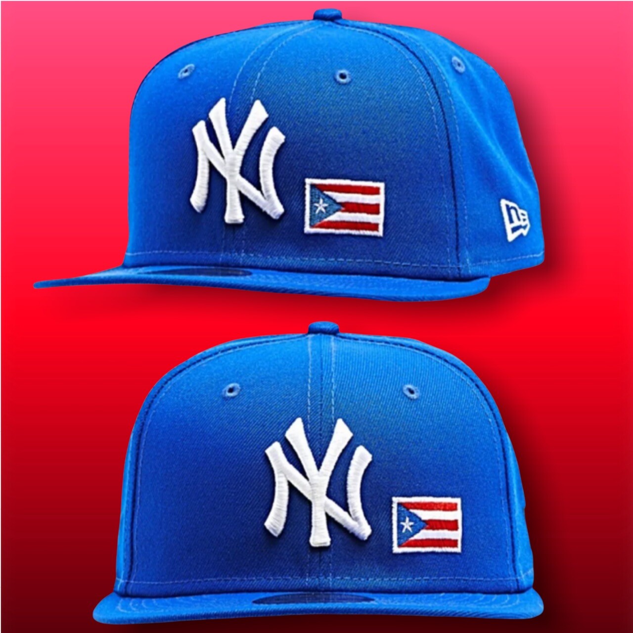 Era Puerto Rico Fitted Hat Cap Blue 