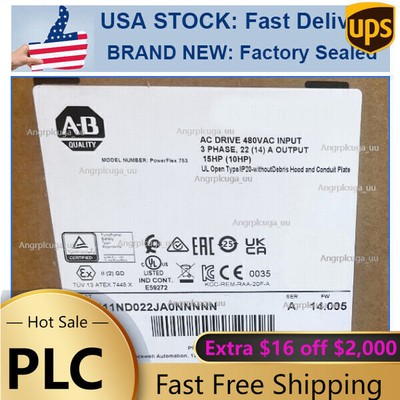 ALLEN BRADLEY 20F11ND022JA0NNNNN PowerFlex Air Cooled 753 AC Drive FREE SHIP