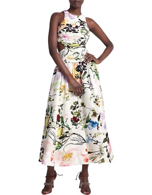 Aje Introspect Cut Out Botanic Floral Midi Dress Flower Size AU 6 | eBay  Australia