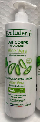 EVOLUDERM ALOE VERA MOISTURIZING BODY LOTION 16.9FLOZ MADE IN FRANCE