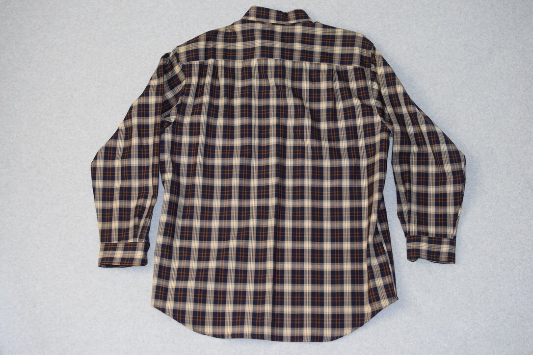 Sir Pendleton 100% Pure Virgin Wool LS Shirt Blue Plaid RN 29685