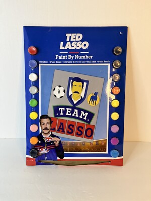 Ted Team Lasso ~ Paint by Number Art Set ~ Paint Board ~ Paints ~ Paint Brush