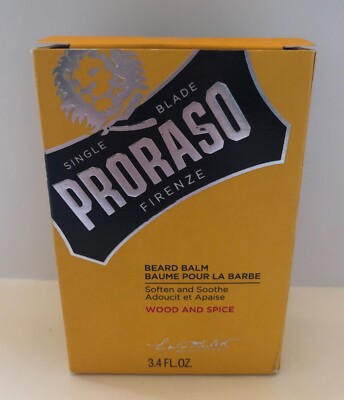 Proraso Firenze Beard Balm. New in Box. Made in Italy Wood and Spice Scent