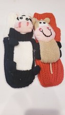 MIX 2 PAIRS KIDS GIRLS NON SKID 3 D ANIMAL SLIPPER SOCKS SIZE LG 4-6 