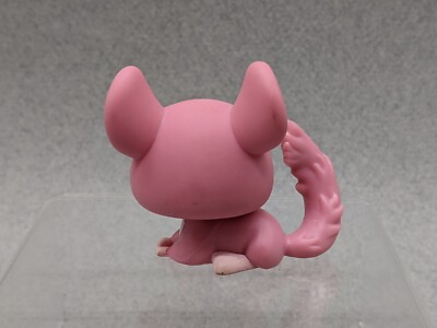 Figurine LPS Littlest Pet Shop 599 Chinchilla Rose - Yeux Bleus, Très Bon état