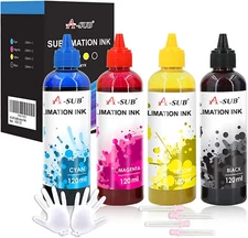 480ML A-SUB Sublimation Ink for ET-2720 2760 2803 2800 2850 4800 WF-7720 7710