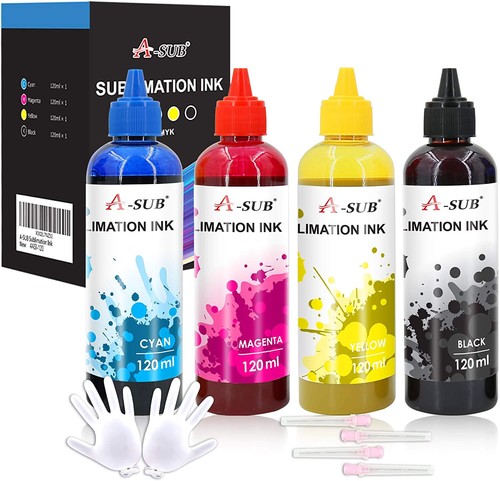 480ML A-SUB Sublimation Ink for ET-2720 2760 2803 2800 2850 4800 WF-7720 7710 - Picture 1 of 8