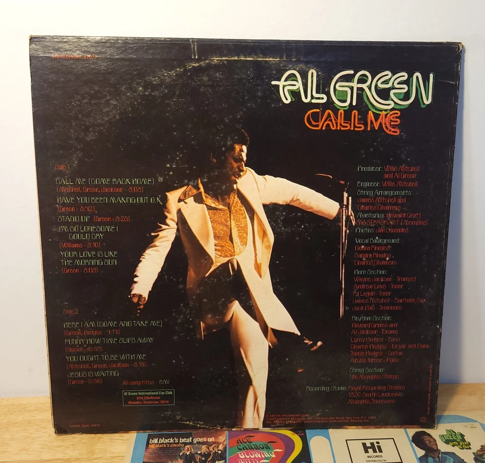 Al Green Call Me 1972 HI Records R&B Soul LP - Image 3 of 4