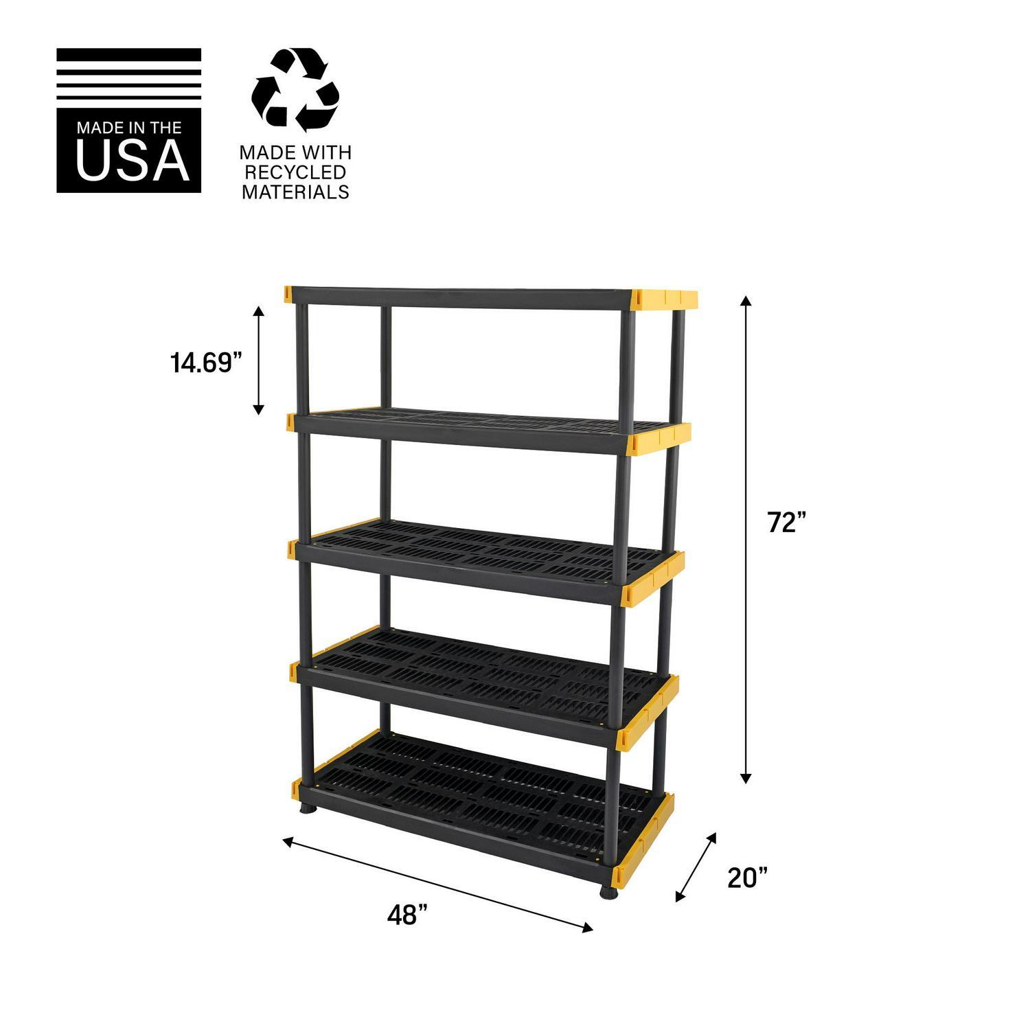 Project Source Commander Plastic Heavy Duty 5Tier Utility Shelving