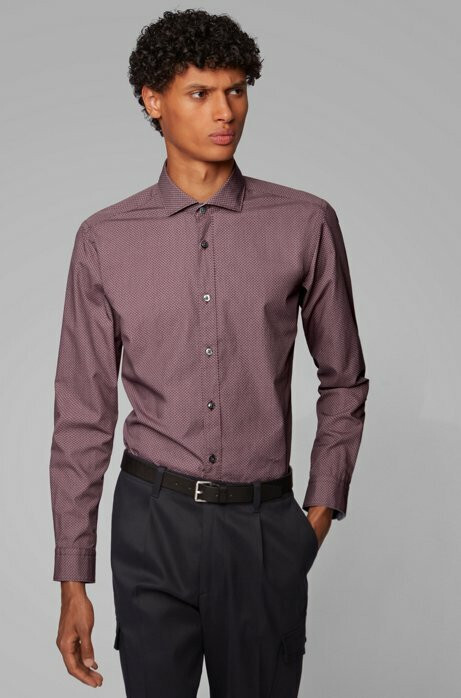 Приталенная рубашка на пуговицах HugoBoss Black Label Ridley_53, XXL