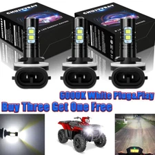 3pcs 6000K LED Headlight Bulbs For Polaris Sportsman 570 600 700 800 850 XP