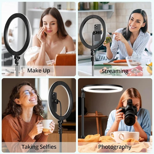 12" LED Ring Light with Tripod Stand Phone Mount for YouTube Makeup Video Live - Picture 8 of 9