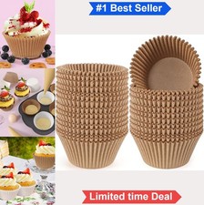 Jumbo Cupcake Liners 300 Count Natural Greaseproof Paper Baking Cups Muffin