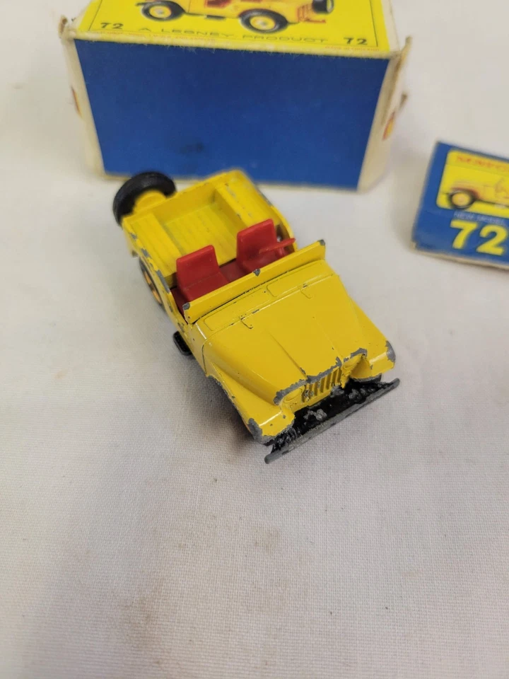 Vintage Matchbox Standard Jeep No. 72 w/ Box Made In England Lesney 1:64 - Image 2 of 4
