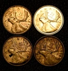 Lot 10: (4) Canada 80% SILVER Quarters ~ $1 FACE ~ 0.600 ASW / FREE SHIPPING!