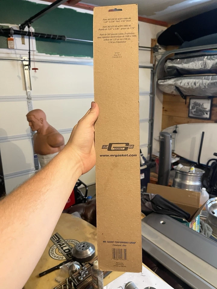 Ford 302 CID V8 con EFI 1986-95, puerto de 1,22" x 2,06", kit de junta de admisión de 1/16" de espesor Foto 2 de 2