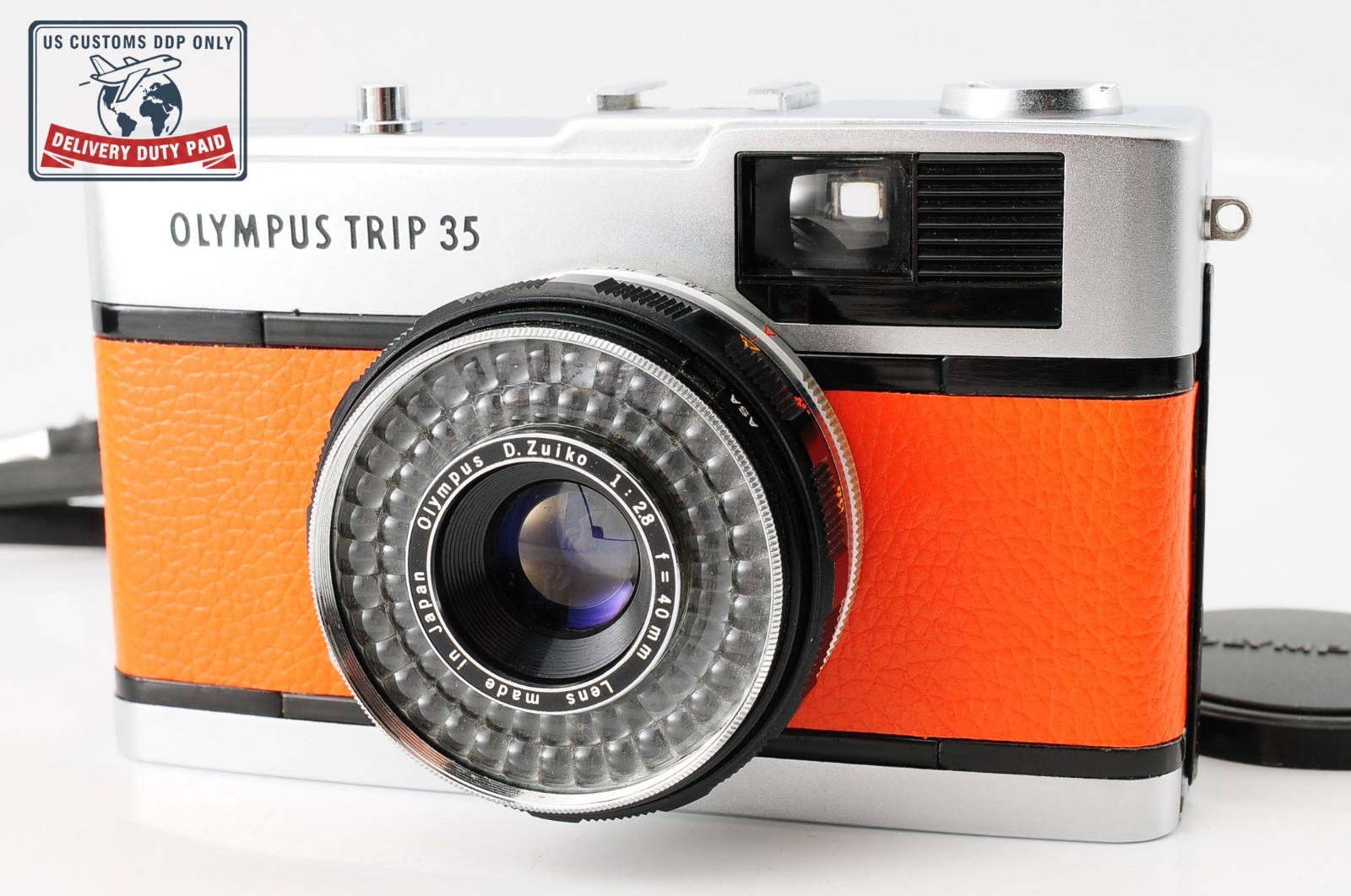 [ Mint ] OLYMPUS TRIP 35 Orange Point & Shoot Film Camera from Japan #1059
