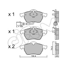 Satz Bremsbeläge Bremsklötze vorne für Audi A3 8L1 TT 8N3 8N9 24440170