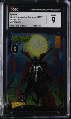 Spawn [Foil] #5 Wizard Magazine Series 4 CGC Mint 9 Population 7