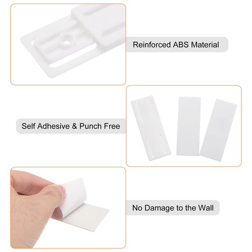 8pcs Support de Douille Adhésif Sans Poinçon, Fixateur Support de Bande D'alimentation, 4 Couleurs - Photo 4/8