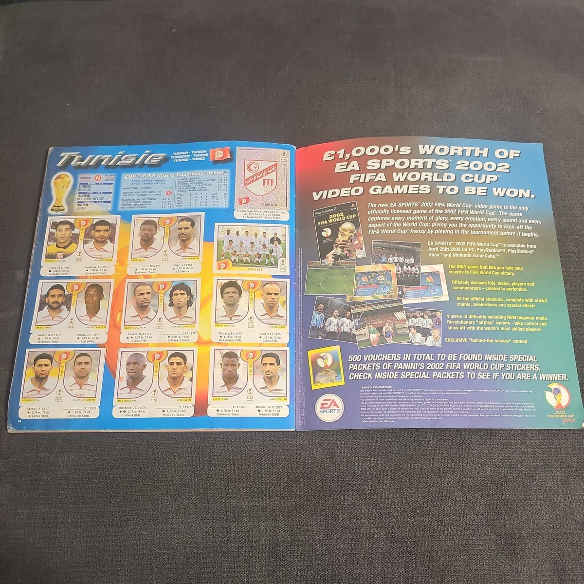 100% Complete Panini World Cup 2002 Korea Japan Sticker Album Book