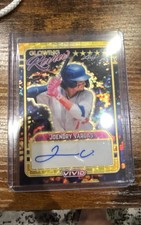 Marketplace image: 2023 Leaf Vivid - 1/1 Glowing Review Joendry Vargas #GR-JV1 Superfractor Dodgers