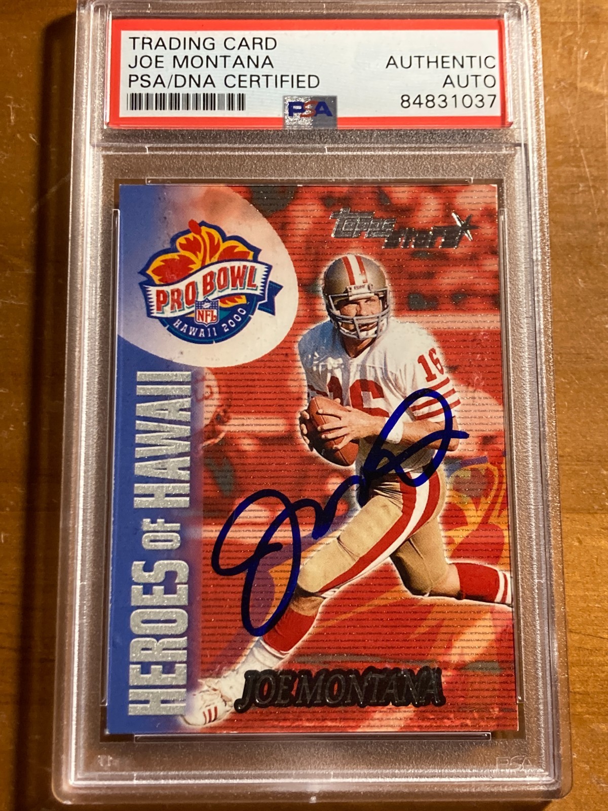 Trading Card Joe Montana IP Autograph Auto PSA DNA Authentic Auto Topps Stars