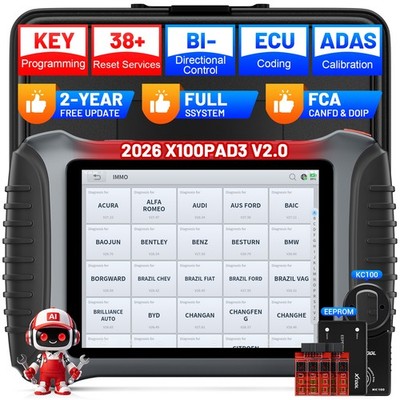 XTOOL X100 PAD3 V2.0 IMMO-Key-Programmierer & bi-direktionales Kfz-Diagnosegerät