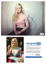 Elle Fanning PREDATOR BADLANDS Star Signed 8x10 Photo EXACT Proof ACOA A