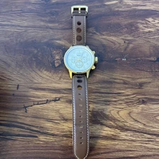 Invicta S1 Rally 48mm`Gold Stainless Steel Case with Brown Leather Strap