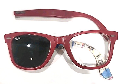 Ray Ban RB2140 1031 Broken Red Metro Train Stop Wayfarer Sunglasses Frame 50-22