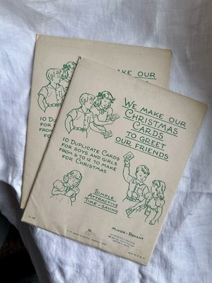 VTG We Make Our Christmas Cards Kit DIY By Minor-Bryant 1950's