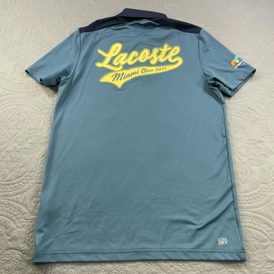 Lacoste Sport Miami Open 2025 Polo Shirt Mens Small Blue Navy Tennis Keep Dry - Image 3 of 4