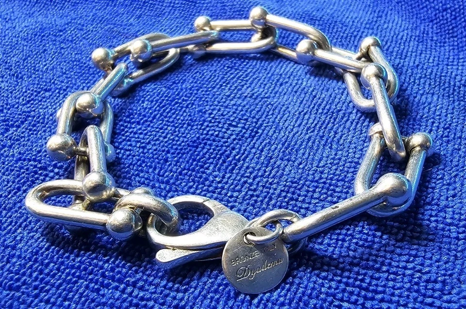 Brazalete MIA Fiore U Link Chapado en Plata de Ley Bronce Italia Palanca Foto 2 de 3