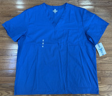 NEW Fundamentals Royal Blue Scrub Top Nursing Doctor Medical Adult XL