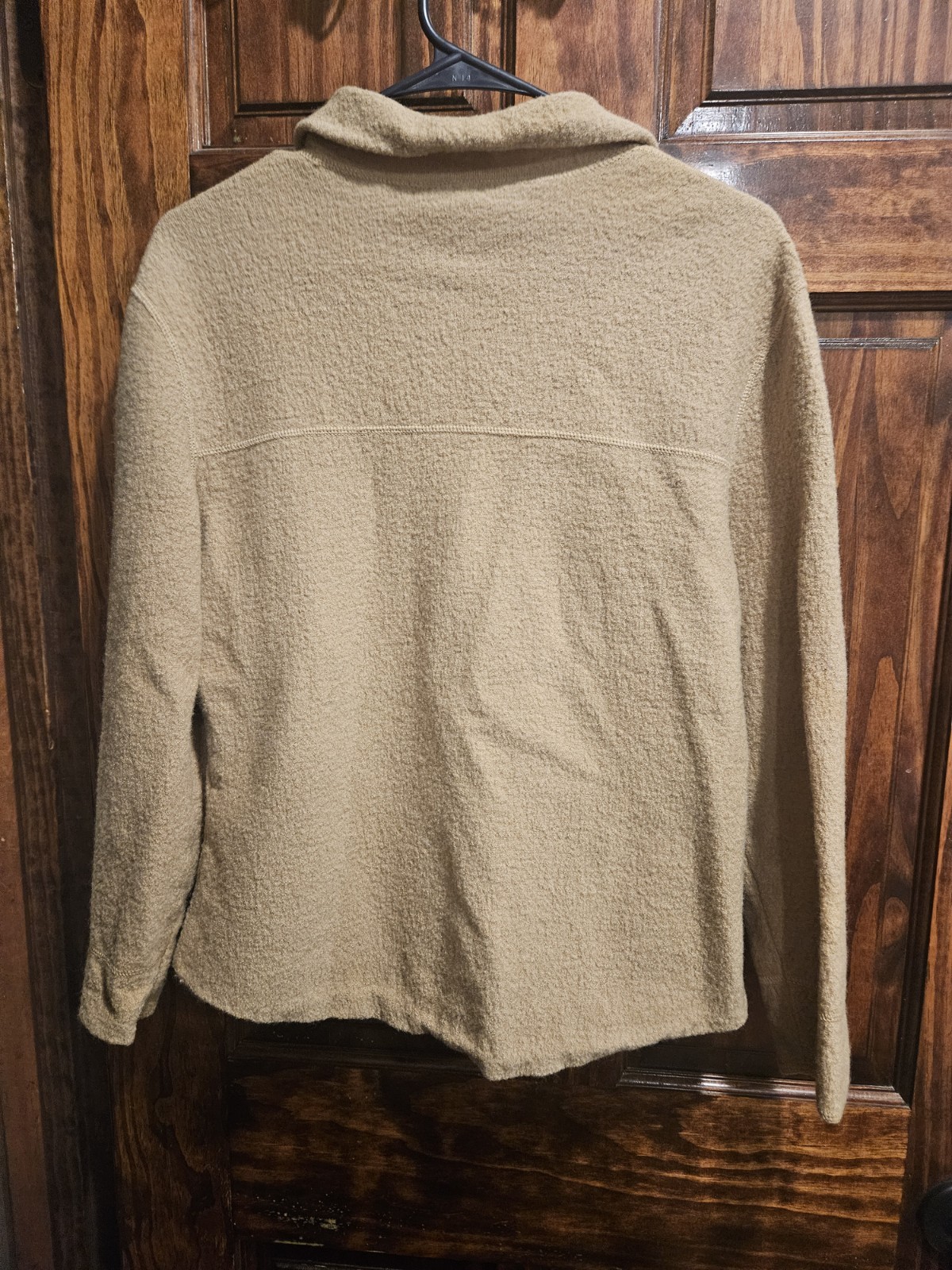 Talbots 100% Wool Shacket Neutral Button Up Long … - image 7