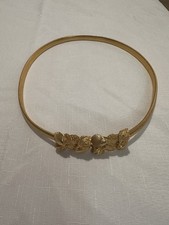 Vintage Mimi di Niscemi Gold Stretch Belt Shell Clasp Couture 1960s 116g
