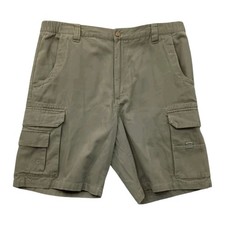 Woolrich Cargo Hiking Shorts Montair Men's 34 Light Olive Green Pockets Gorpcore
