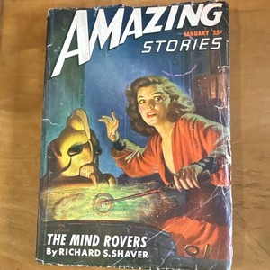 Amazing Stories Sci-Fi January “The Mind Rovers” Richard S. Shaver