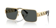 Versace VE2290 100287 Sunglasses 61mm Gold / Dark Grey Lens