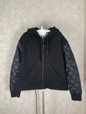 Moose Knuckles Eckhaus Latta Black Hoodie Down Filled Sleeves