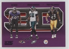 2021 Score 3D Purple Brian Dawkins Ed Reed Troy Polamalu #3D3 HOF 06l5